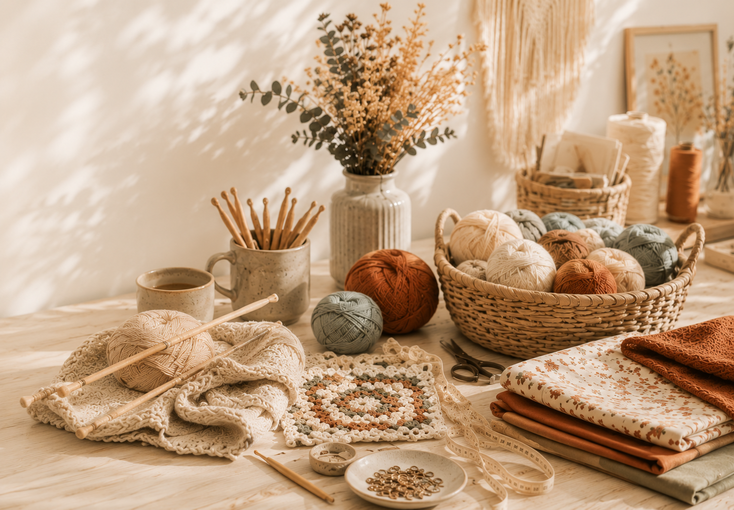 Kreativer Workshop mit Nähen, Stricken und Handarbeit